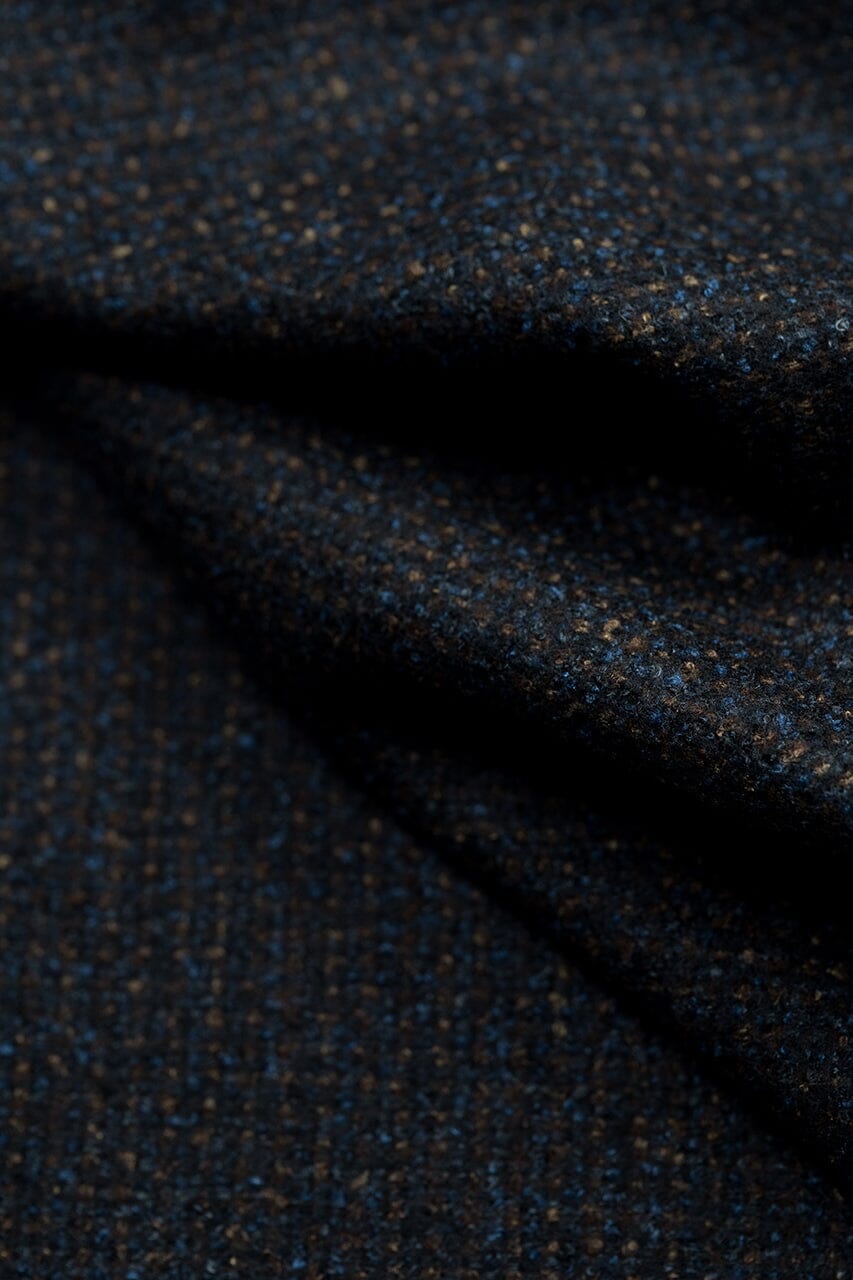 LaGondola Suit Fabric-VBC GC50418 VBC Wool Blended Jacketing-Blue&Brown Basketweave