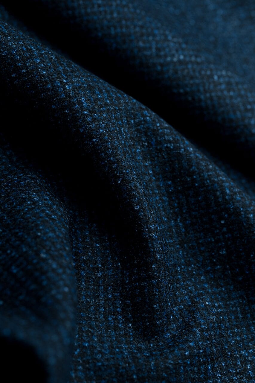 LaGondola Suit Fabric-VBC GC50419 VBC Wool Blended Jacketing-Blue&Navy Basketweave