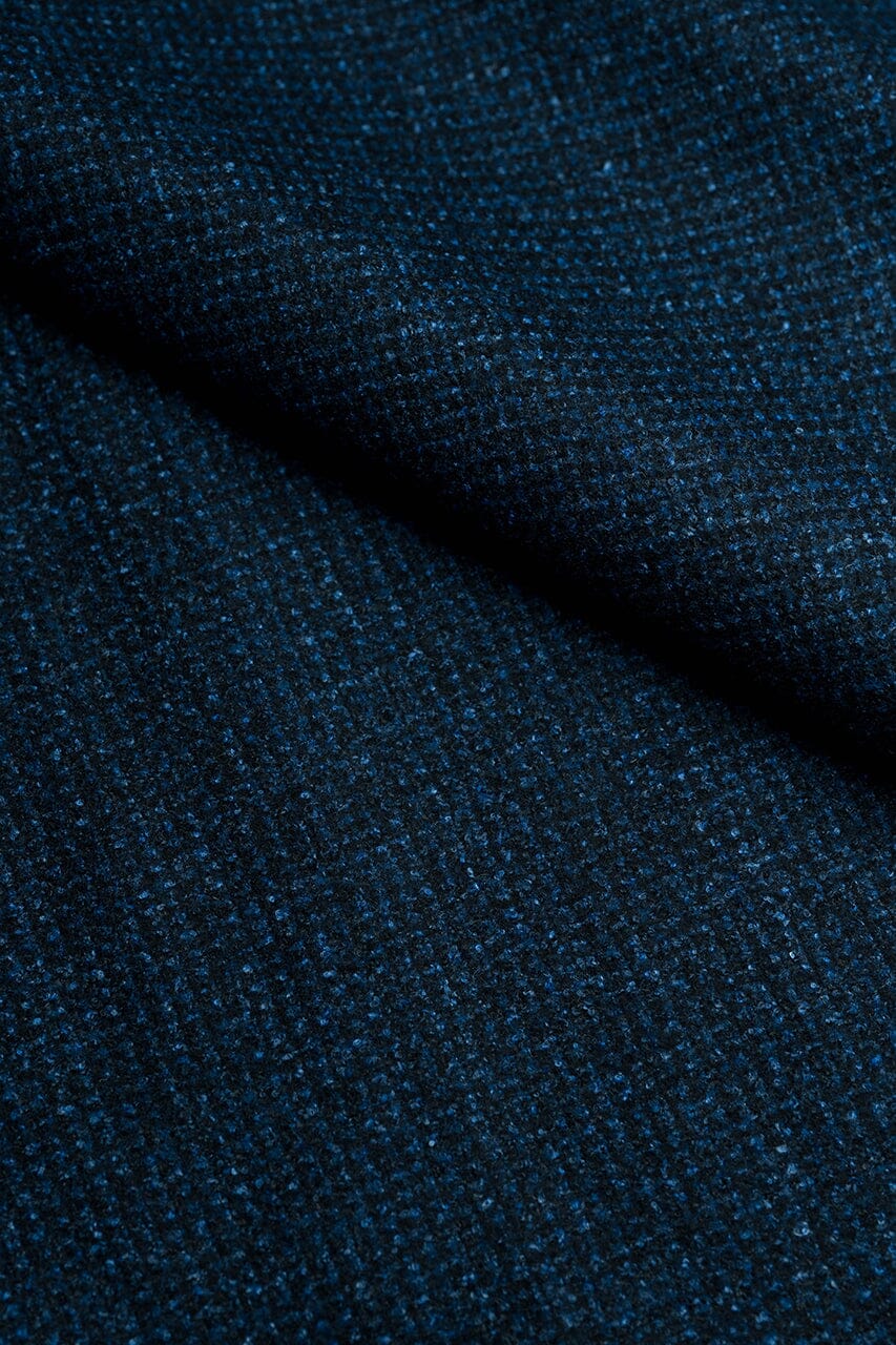 LaGondola Suit Fabric-VBC GC50419 VBC Wool Blended Jacketing-Blue&Navy Basketweave