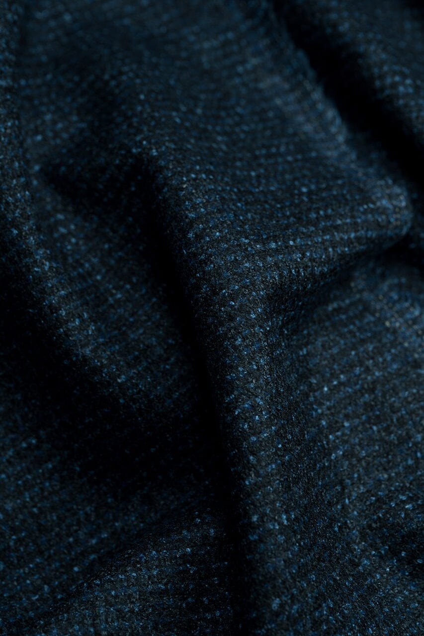 LaGondola Suit Fabric-VBC GC50420 VBC Wool Blended Jacketing-DkNavy&Navy Basketweave