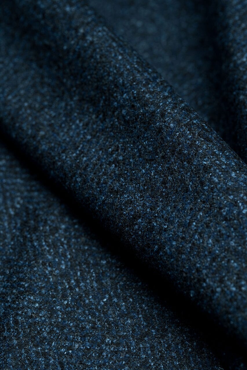 LaGondola Suit Fabric-VBC GC50423 VBC Wool Blended Jacketing-Navy Herringbone