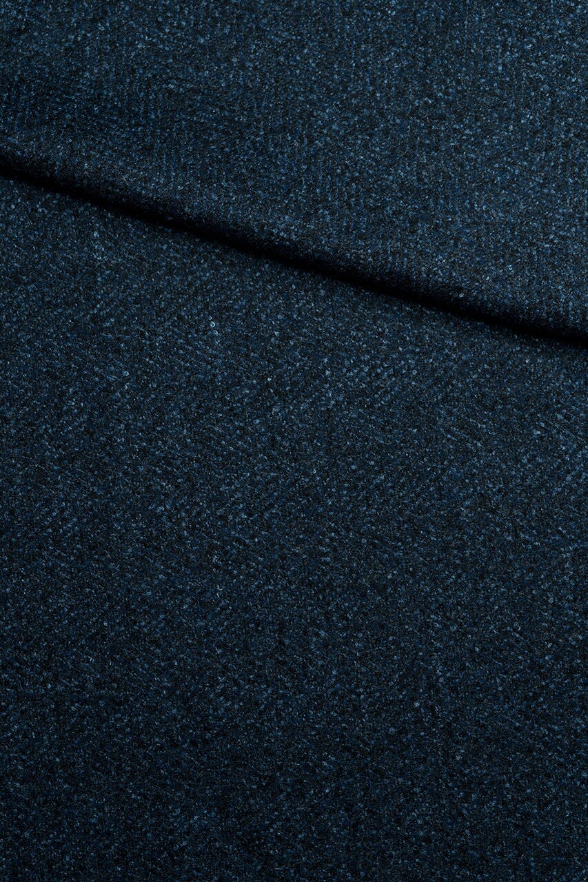 LaGondola Suit Fabric-VBC GC50423 VBC Wool Blended Jacketing-Navy Herringbone