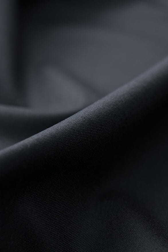 V20196 VBC Solid Black Pure Wool Suiting - 2.9 m Vintage Suit Fabrics VBC