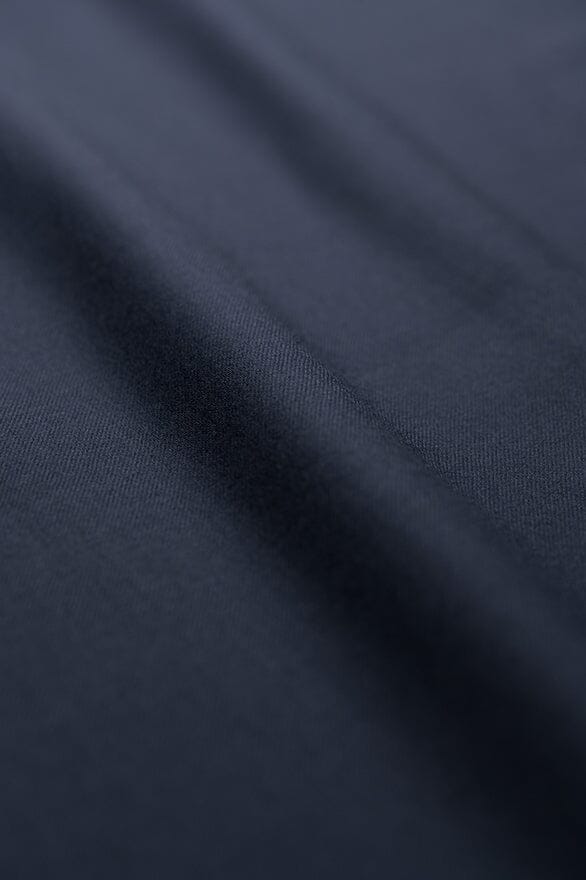 Vintage Suit Fabrics-VBC V20198 VBC Navy Plain Pure Wool Jacketing -1.8m