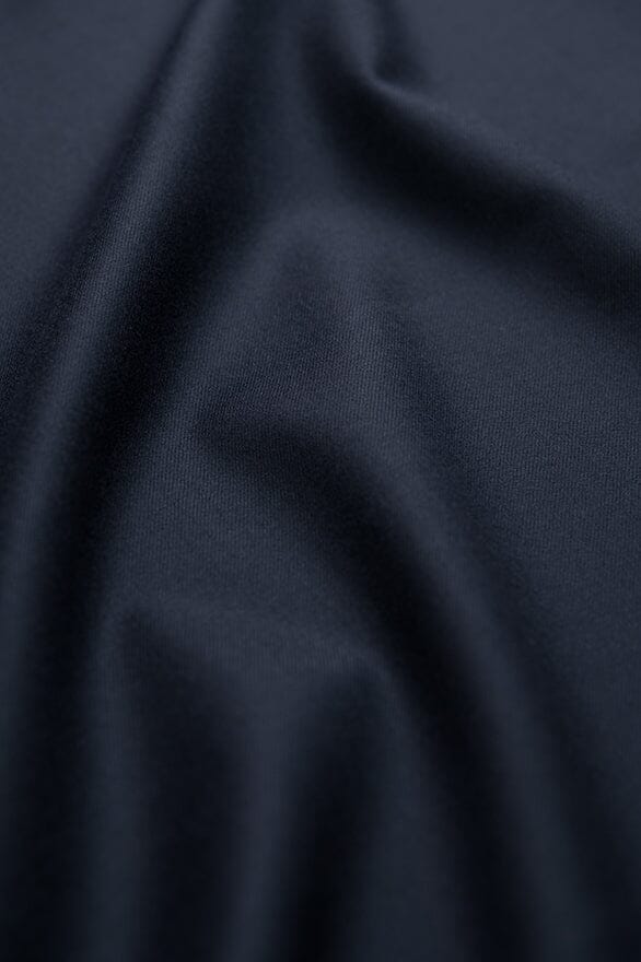 Vintage Suit Fabrics-VBC V20198 VBC Navy Plain Pure Wool Jacketing -1.8m