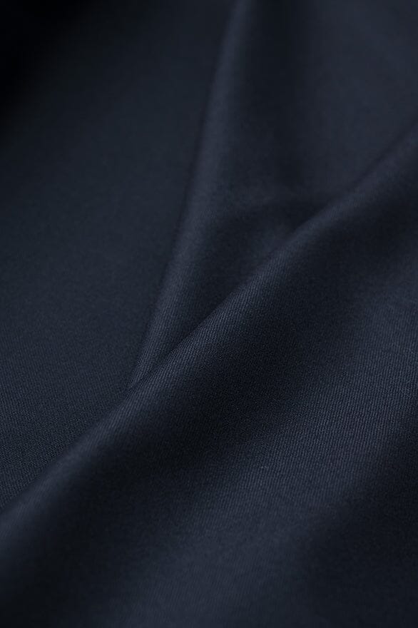 V20198 VBC Navy Plain Pure Wool Jacketing -1.8m Vintage Suit Fabrics VBC