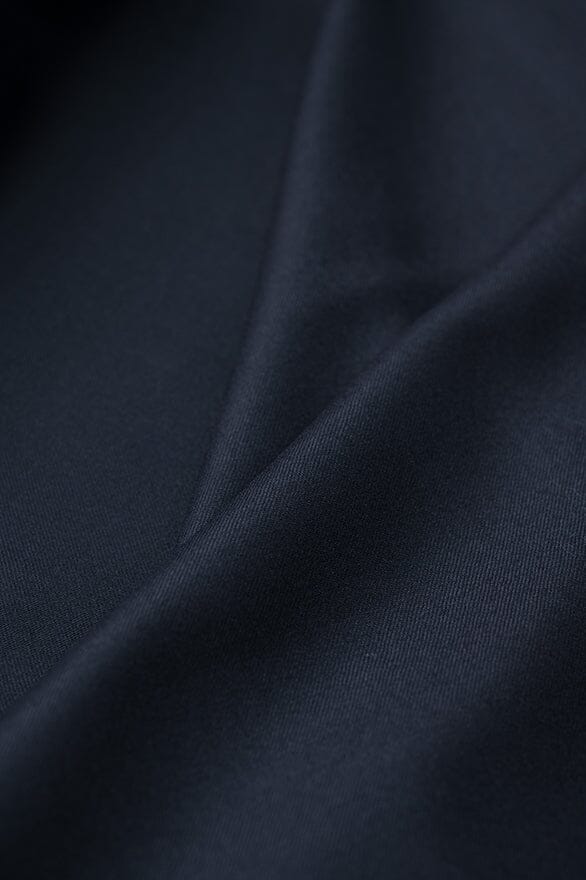 Vintage Suit Fabrics-VBC V20198 VBC Navy Plain Pure Wool Jacketing -1.8m