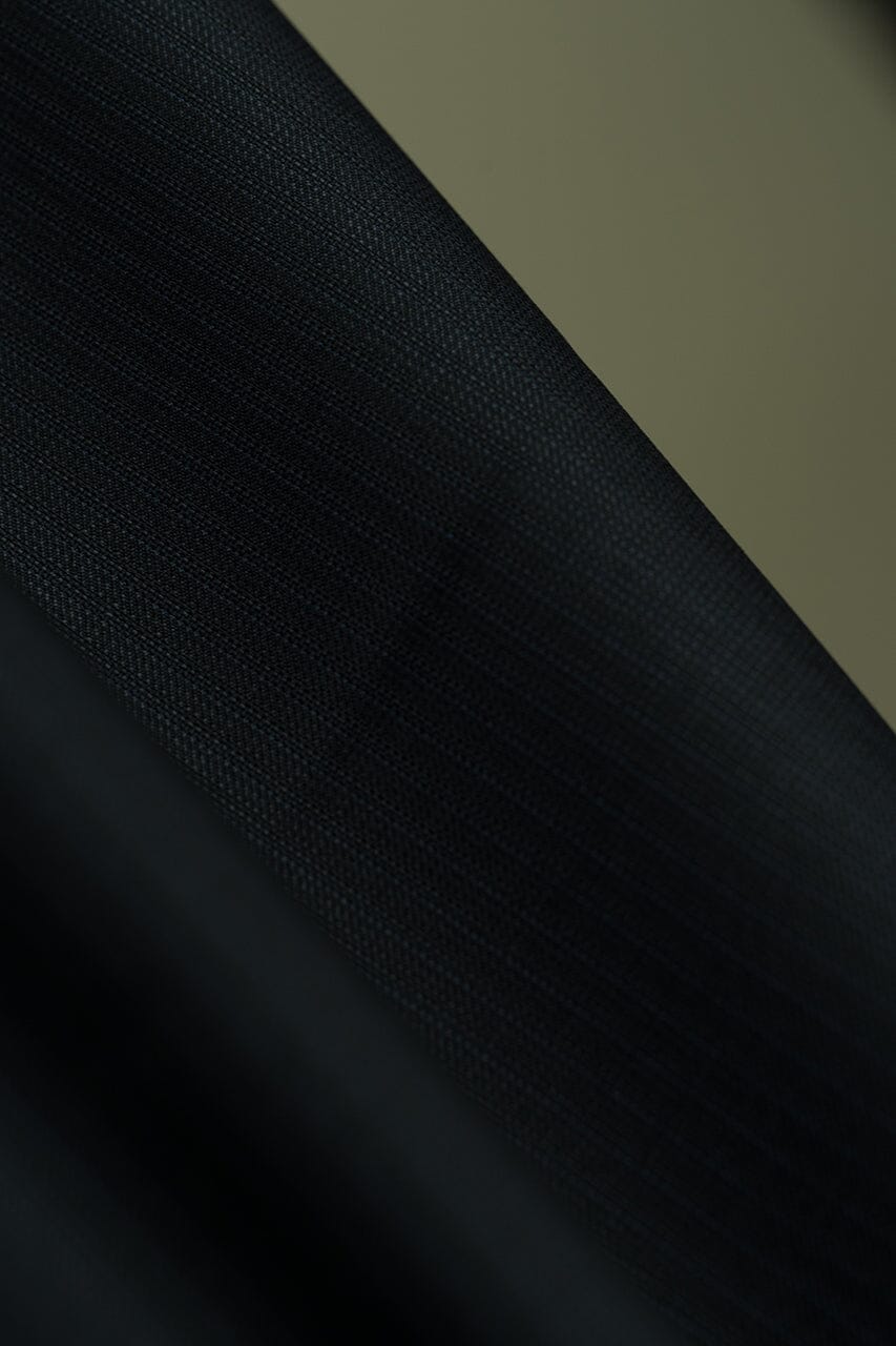 Vintage Suit Fabrics-VBC V23473 VBC Black Stripe Wool Suiting -3m