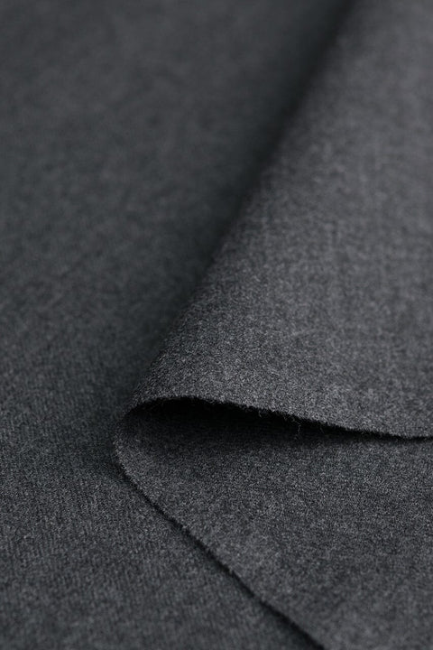 VIN20 Charcoal Wool Flannel Suiting(Price per0.25m) VINTAGE Vintage