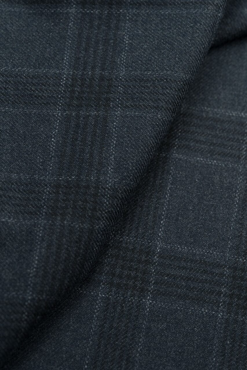 Vintage Suit Fabrics-Vintage 6030-22-103 Pure Wool Winter Jacketing in Navy-2.1m