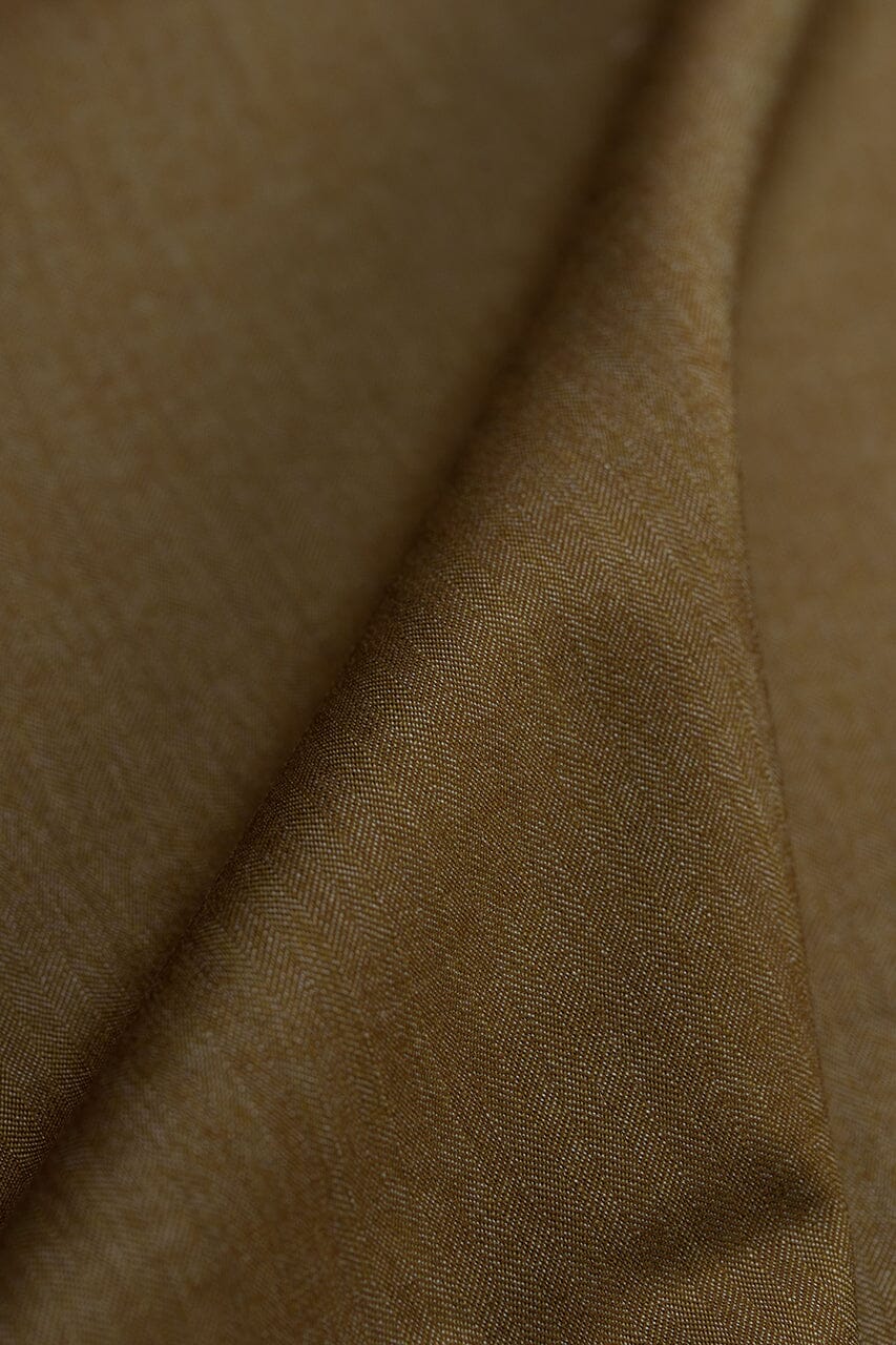 Vintage Suit Fabrics-Vintage 7400240 Tan Twill Wool Suiting-3m