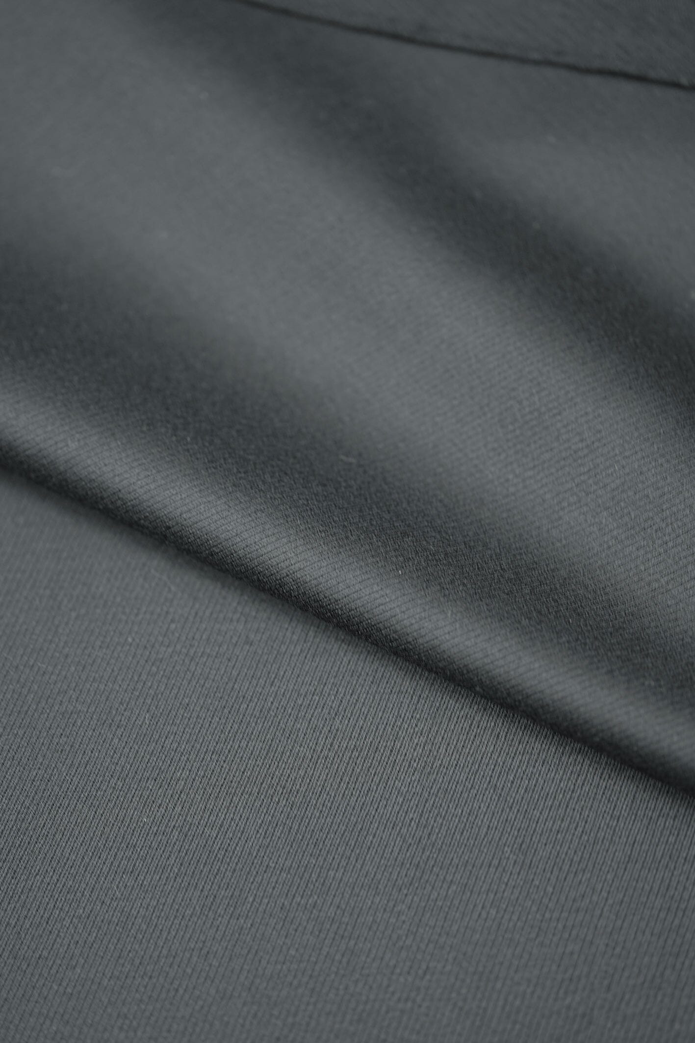 Vintage Suit Fabrics-Vintage Black Pure Wool Cavalry Twill