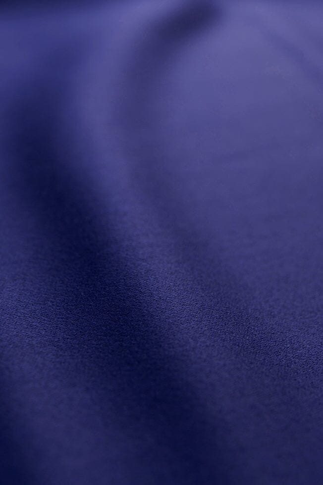 Vintage Suit Fabrics-Vintage V10181 Superfine Navy Wool Satin Jacketing-1.9m