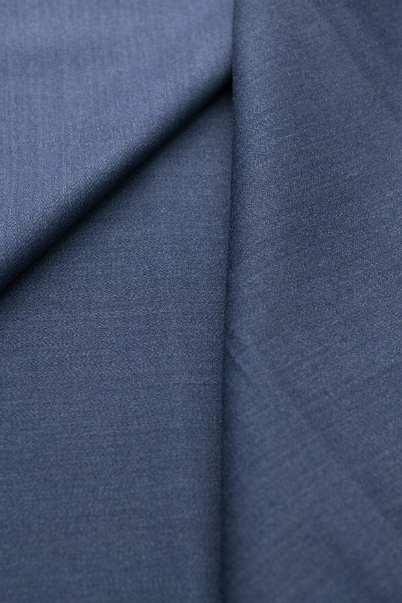 Vintage Suit Fabrics-Vintage V10494 Denim Blue Wool-2m