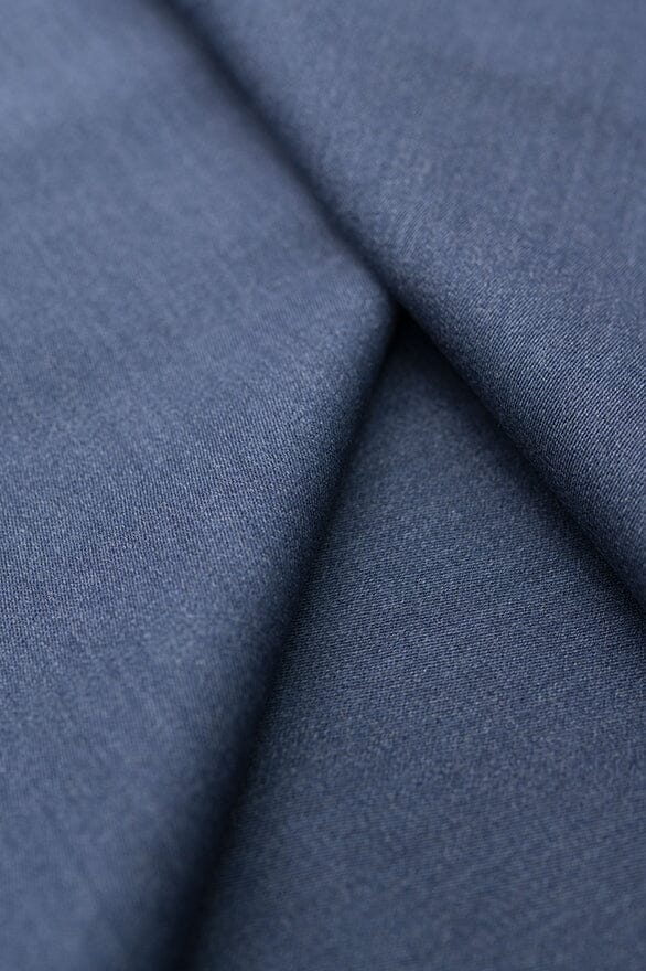 Vintage Suit Fabrics-Vintage V10494 Denim Blue Wool-2m