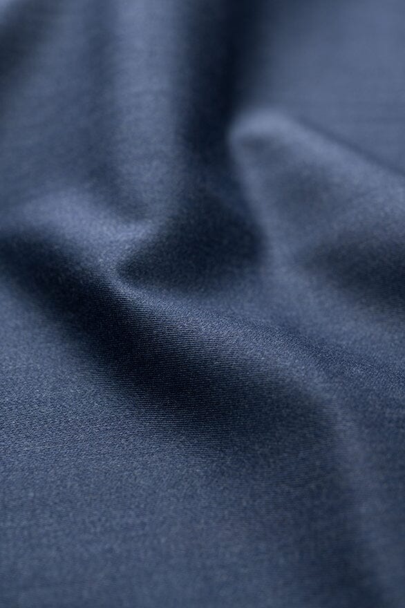 Vintage Suit Fabrics-Vintage V10494 Denim Blue Wool-2m