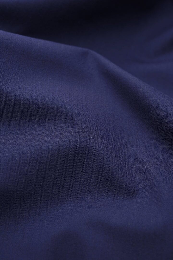 Vintage Suit Fabrics-Vintage V20080 Navy Subtle Twill Stripe Cashmere & Mink-2.8m