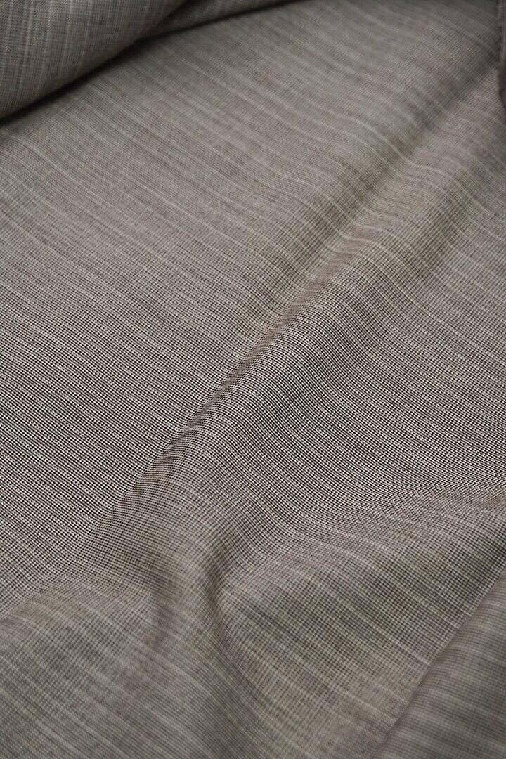 Vintage Suit Fabrics-Vintage V20092 Taupe Pin Head & Striped Wool-3m