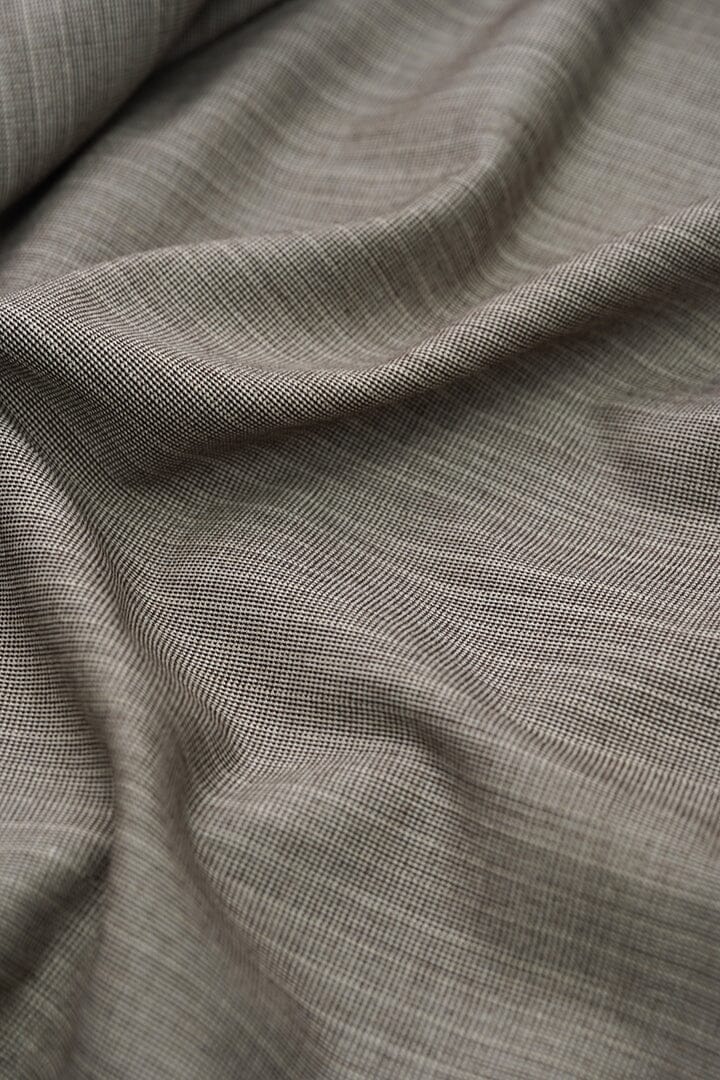 Vintage Suit Fabrics-Vintage V20092 Taupe Pin Head & Striped Wool-3m