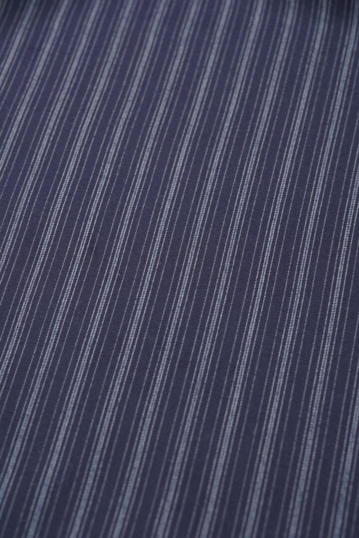 Vintage Suit Fabrics-Vintage V20111 Multi Stripe Navy Twill Suiting-3.4m