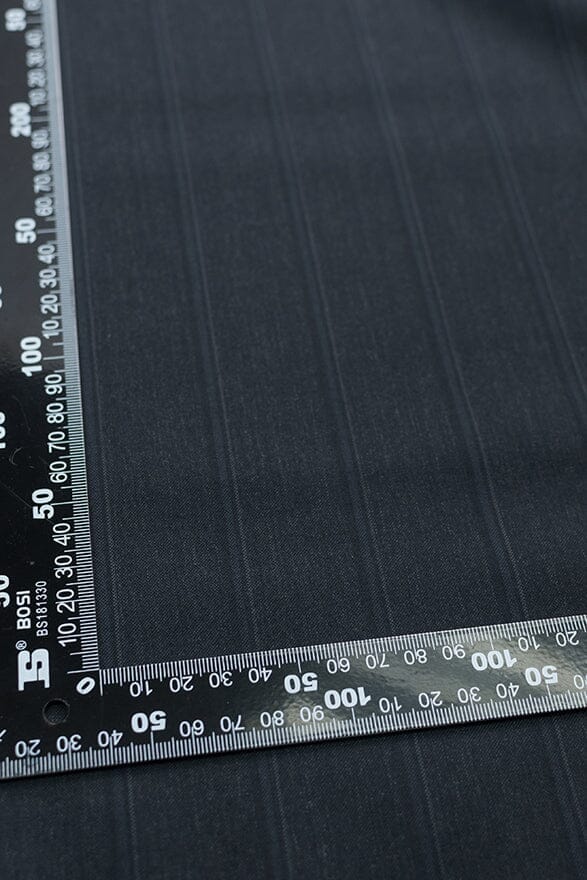 Vintage Suit Fabrics-Vintage V201367 Dark Grey Tropical Wool Cashmere Suiting - 3m