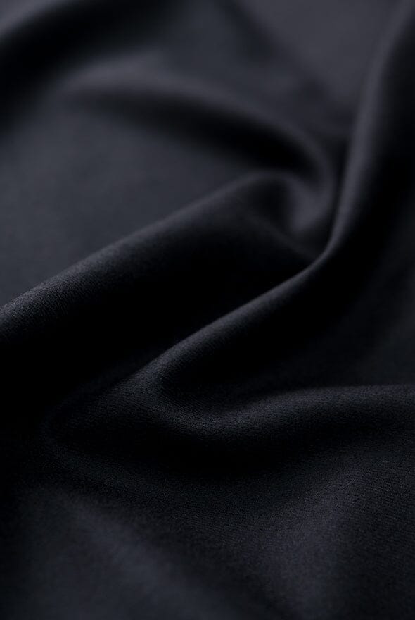 Vintage Suit Fabrics-Vintage V20181 Black Ink Superfine Wool Suiting-3.2m