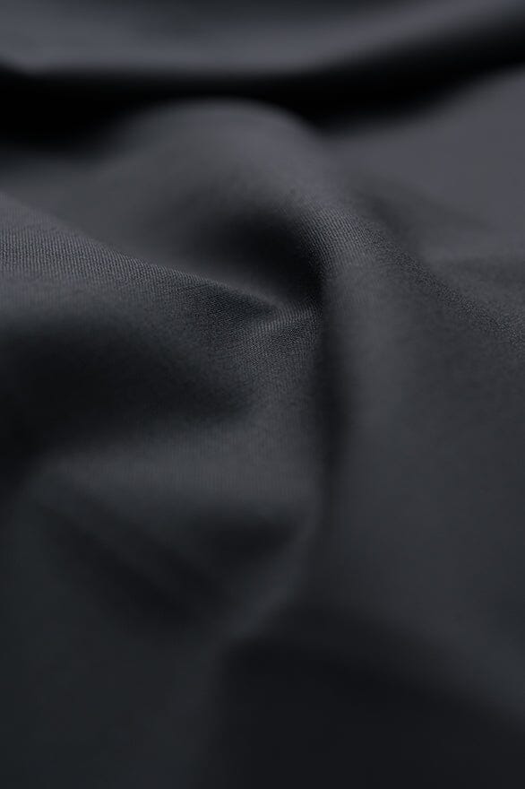 Vintage Suit Fabrics-Vintage V20187 Black Plain Super Wool Suiting - 3m