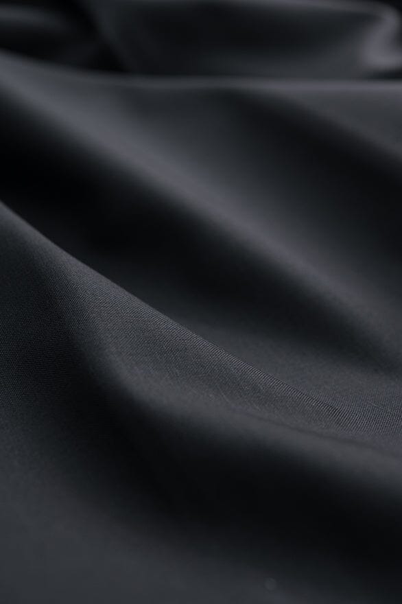 V20187 Black Plain Super Wool Suiting - 3m Vintage Suit Fabrics Vintage