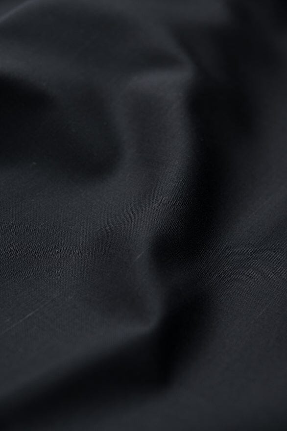 Vintage Suit Fabrics-Vintage V20187 Black Plain Super Wool Suiting - 3m