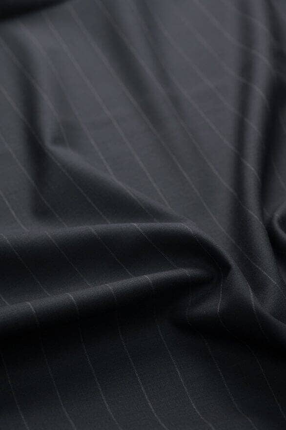 Vintage Suit Fabrics-Vintage V20250 Charcoal Stripe Suiting -3.2m