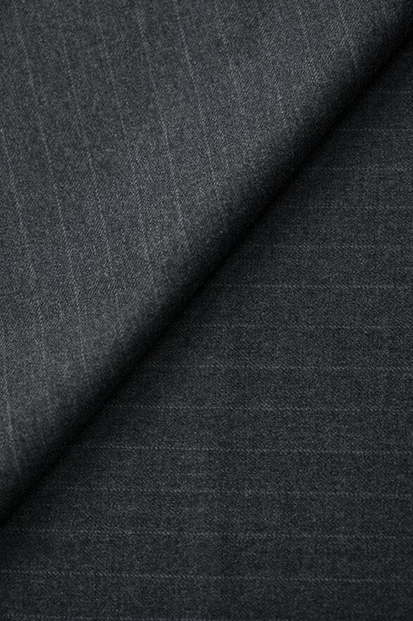 Vintage Suit Fabrics-Vintage V20378 Gray Stripe Suiting -3m