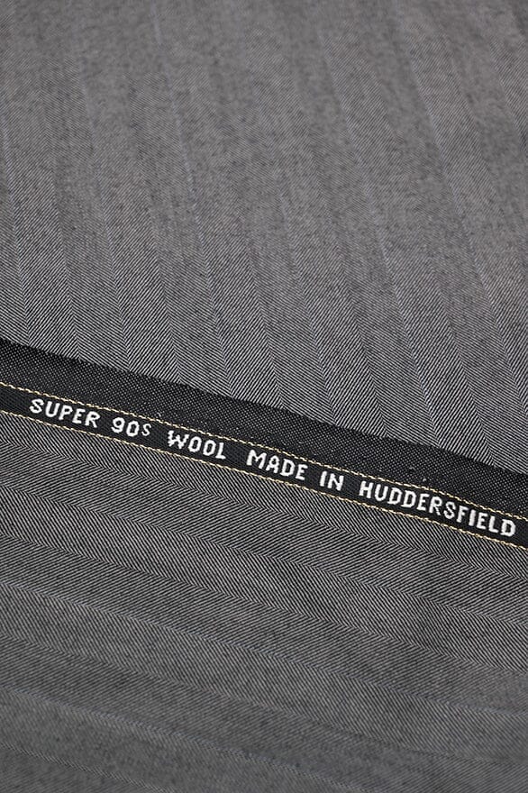 Vintage Suit Fabrics-Vintage V20396 Charcoal Herringbone Jacketing -1.8m