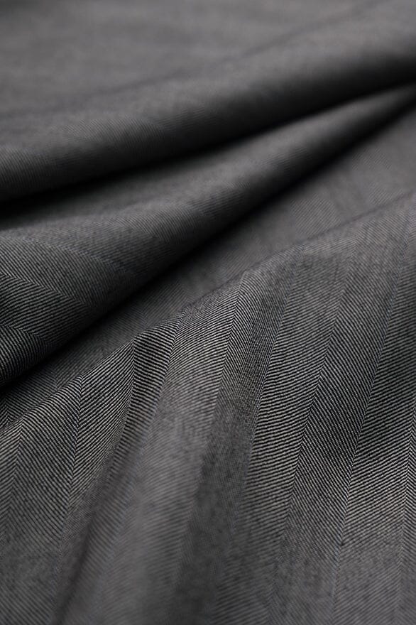 Vintage Suit Fabrics-Vintage V20396 Charcoal Herringbone Jacketing -1.8m