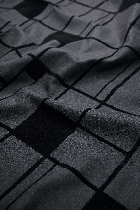 Vintage Suit Fabrics-Vintage V20407 Dark Charcoal Jacquard - 1.8m