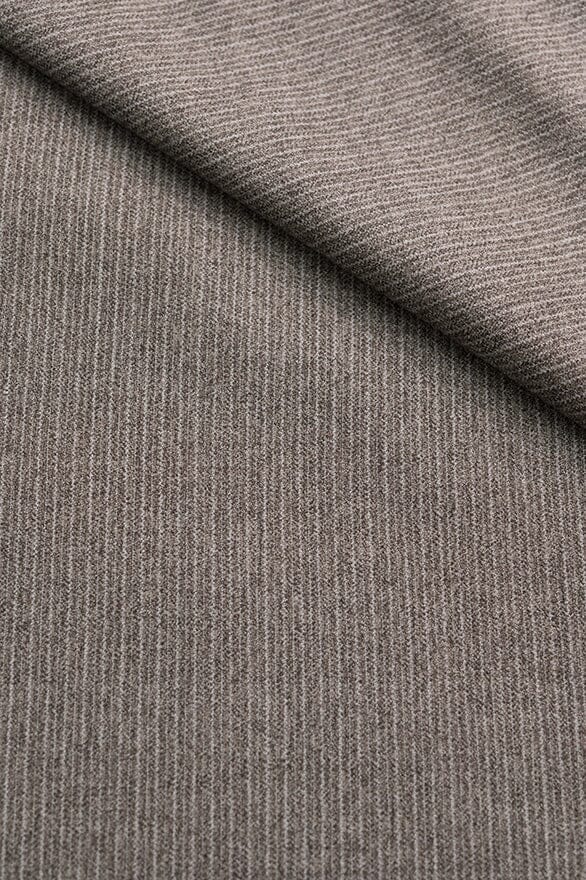 Vintage Suit Fabrics-Vintage V20512 Taupe Brown Stripe Jacketing -2.5m
