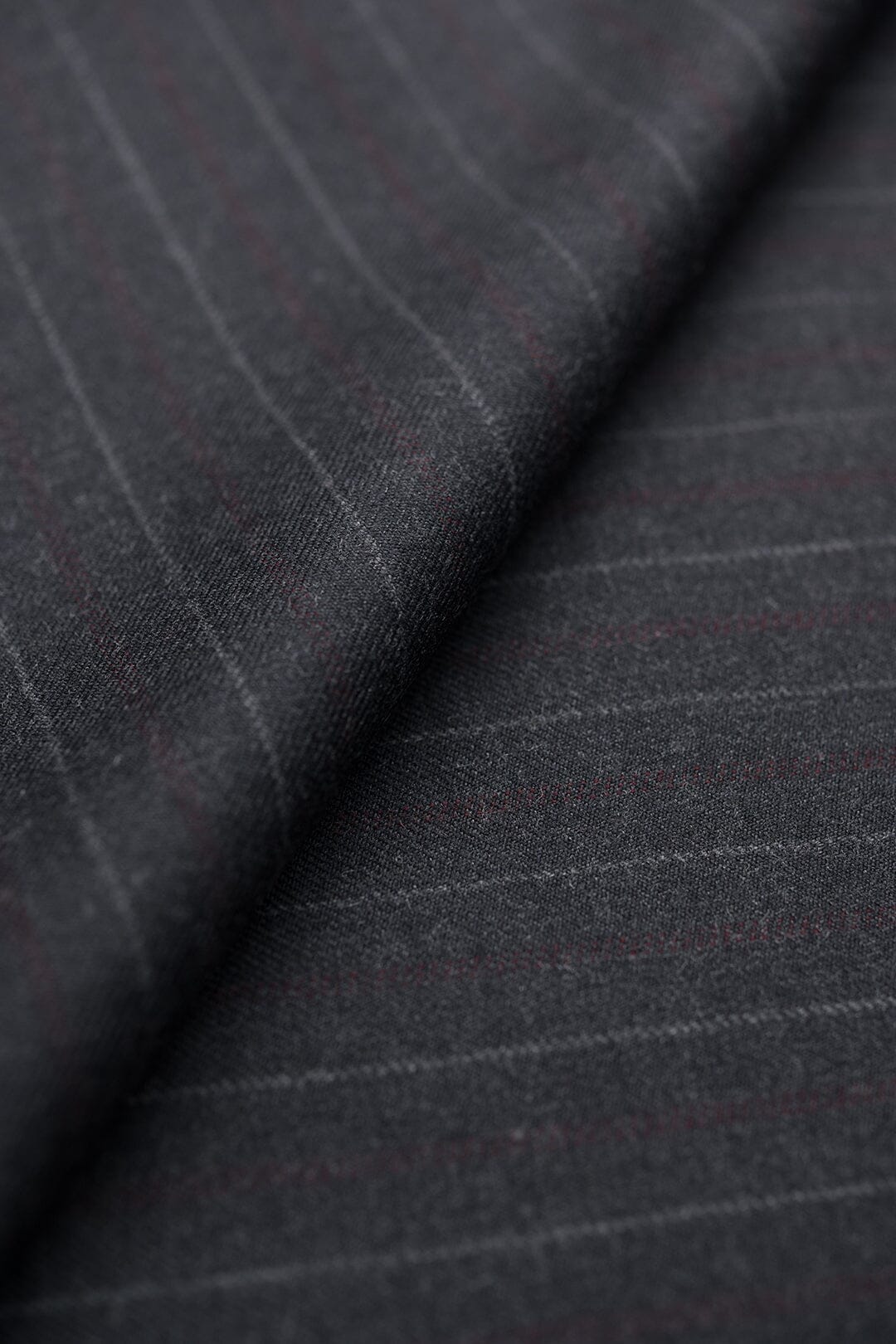 Vintage Suit Fabrics-Vintage V20518 Charcoal Stripe Suiting-3.1m