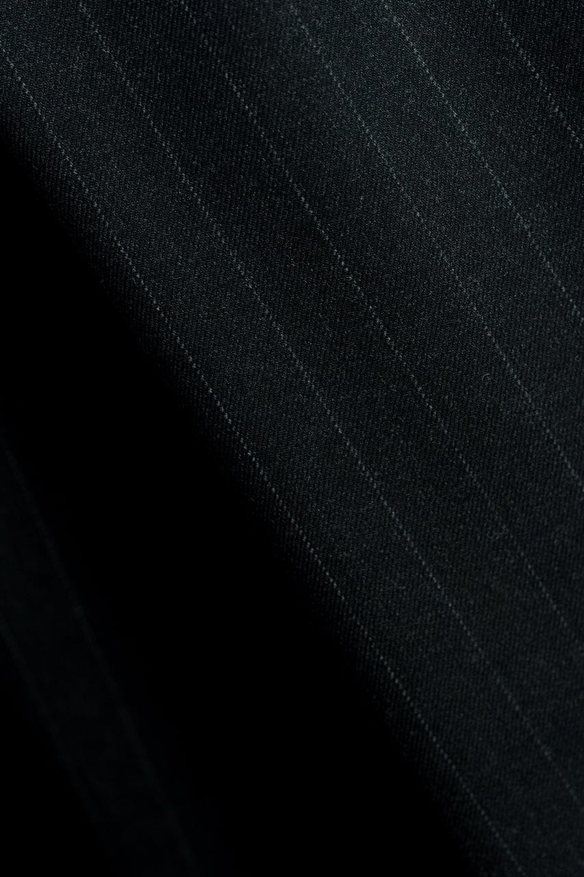 Vintage Suit Fabrics-Vintage V23049 Charcoal Stripe 150's Cashmere Wool Suiting -3m