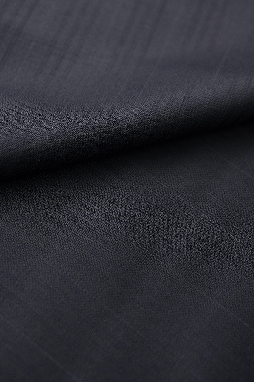 Vintage Suit Fabrics-Vintage V23126 Dark Navy Stripe Merino Wool Suiting -1.8m