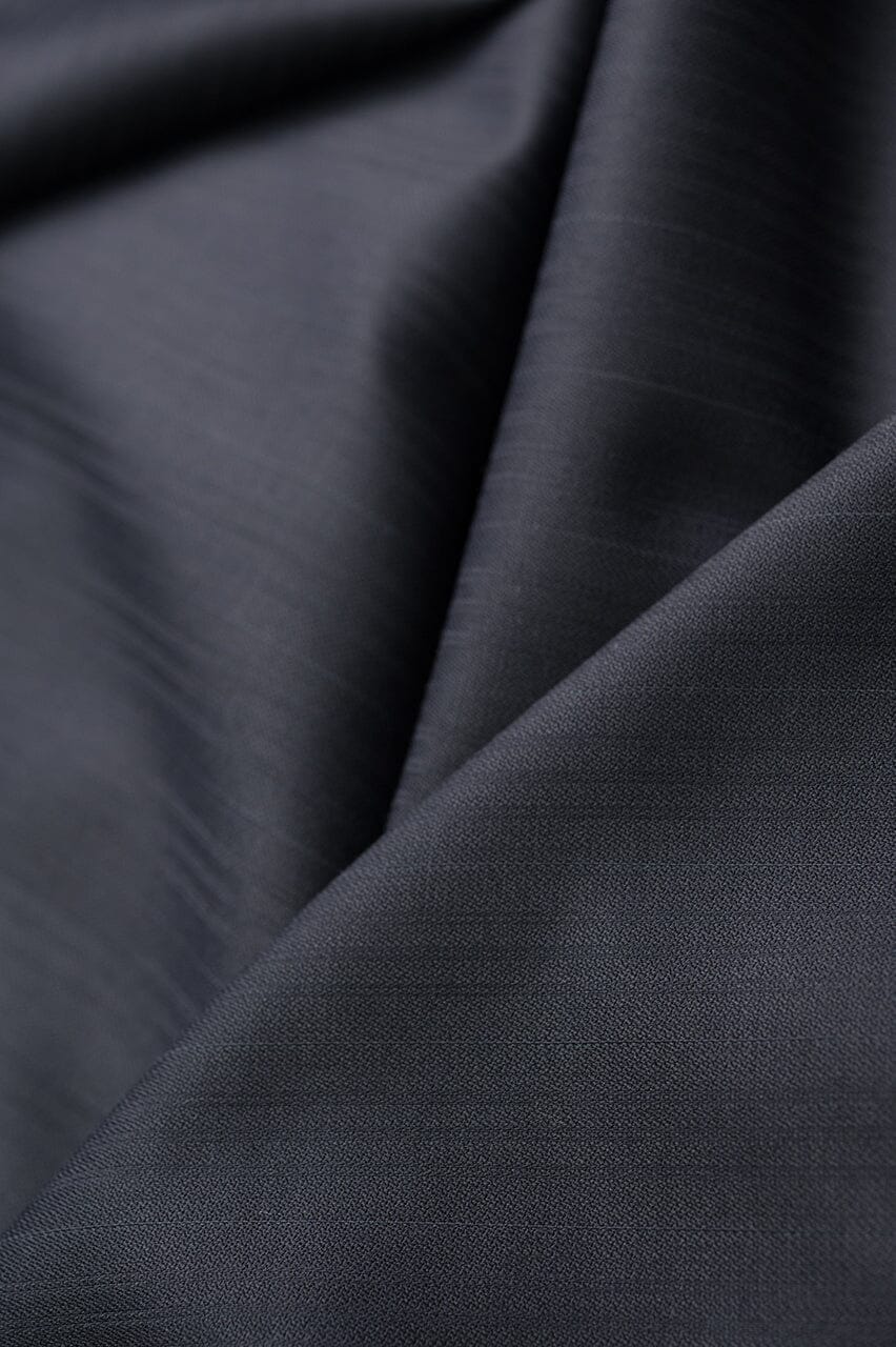 Vintage Suit Fabrics-Vintage V23126 Dark Navy Stripe Merino Wool Suiting -1.8m