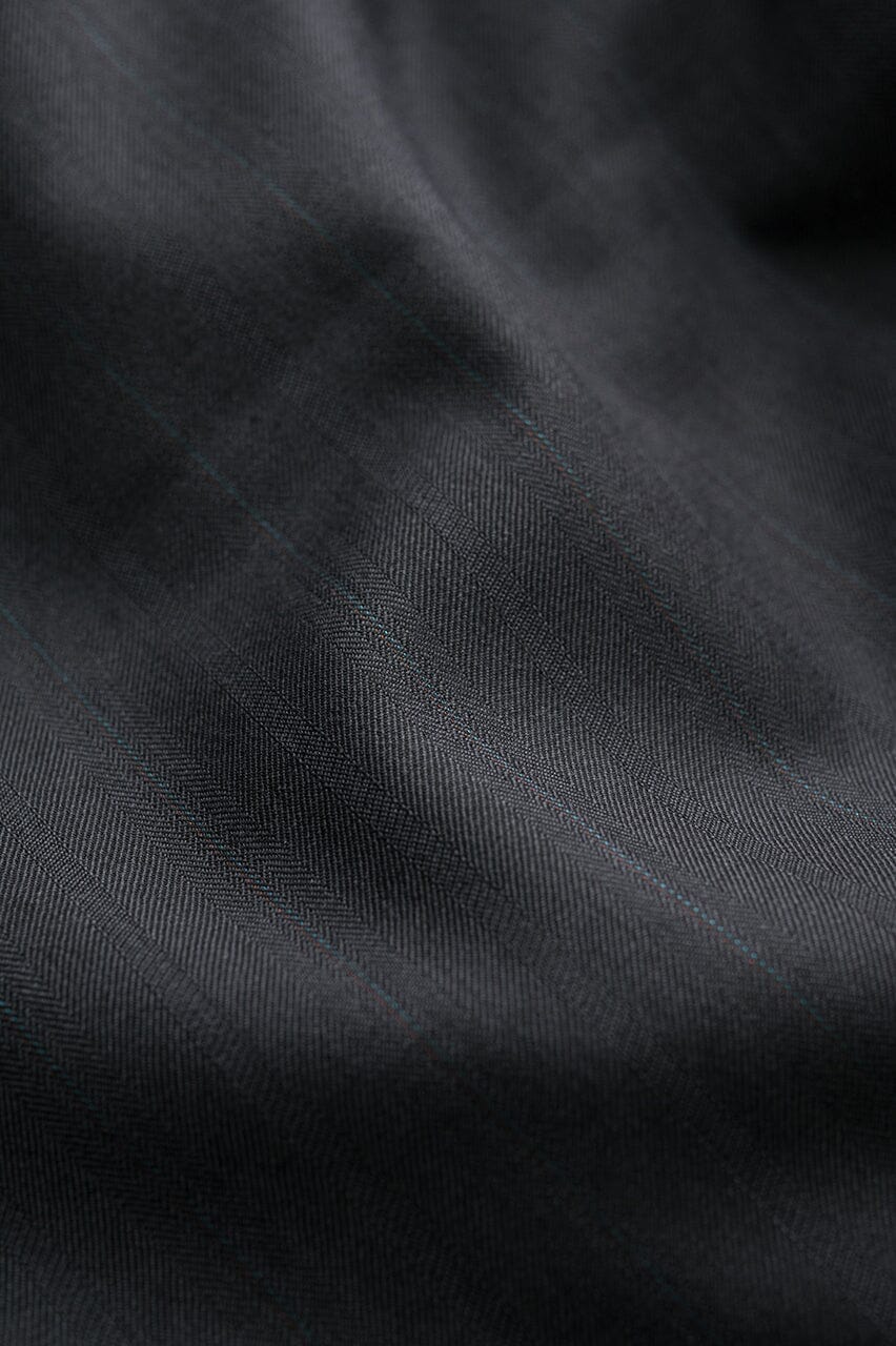 Vintage Suit Fabrics-Vintage V23132 Charcoal Herringbone 120's Wool -2m