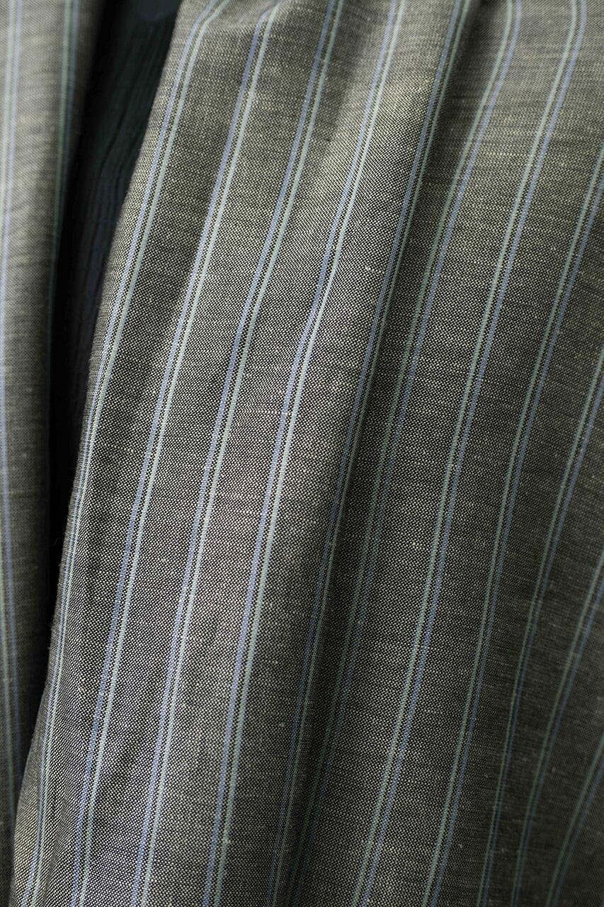 Vintage Suit Fabrics-Vintage V23164 Grey Stripe Wool Silk Jacketing 1.9m