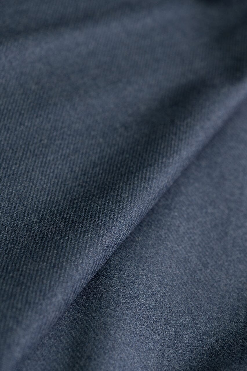 Vintage Suit Fabrics-Vintage V23171 Blue Plain Cashmere Suiting -1.6m