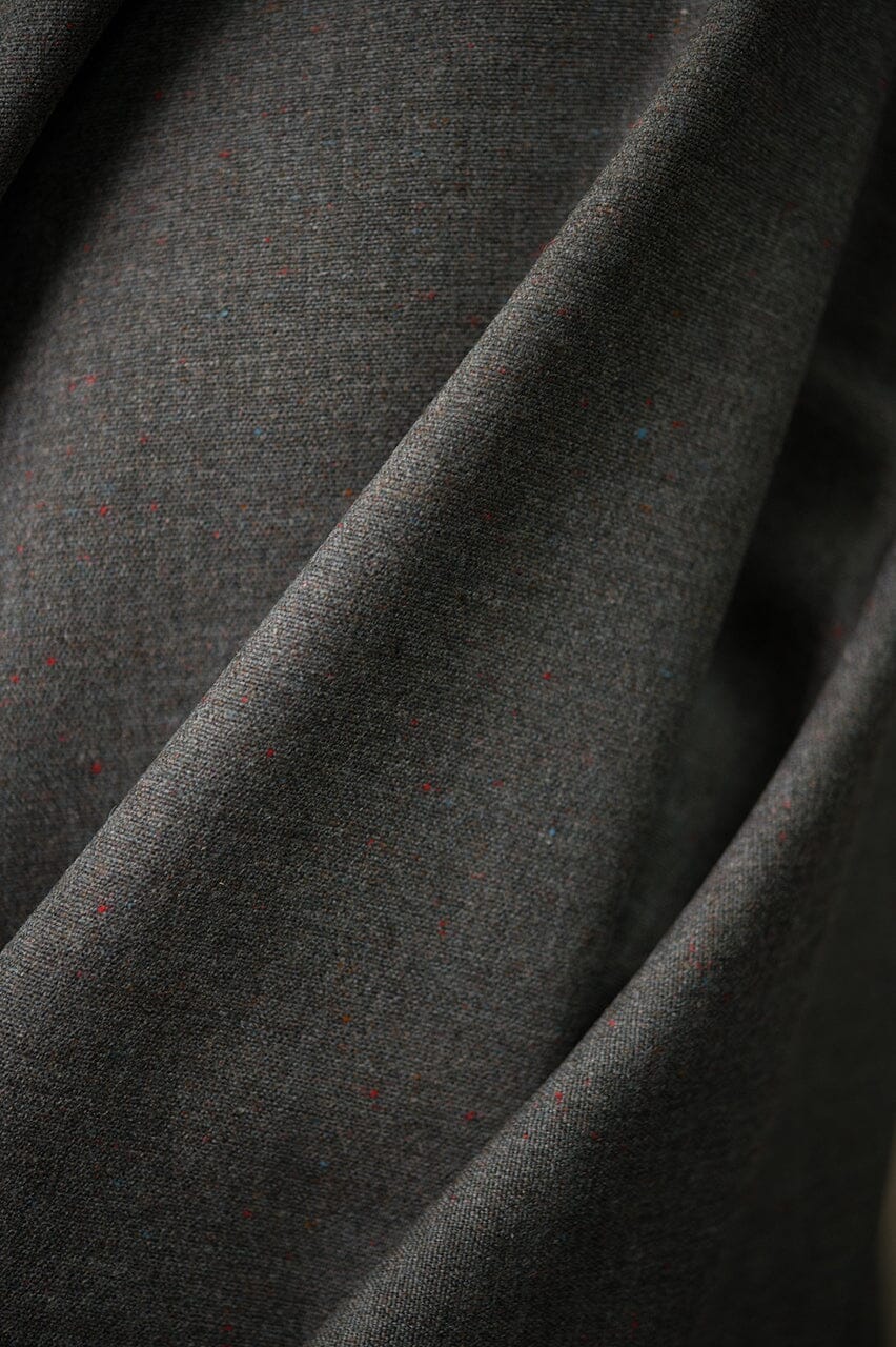 Vintage Suit Fabrics-Vintage V23183 Grey Donegal Wool -1.7m