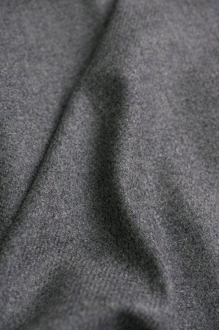 Vintage Suit Fabrics-Vintage V23197 Grey Plain Cashmere & Mink Jacketing -1.9m