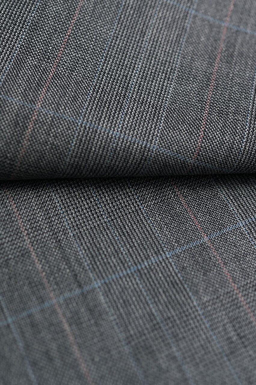 Vintage Suit Fabrics-Vintage V23217 Dark Grey PoW Suiting -3m