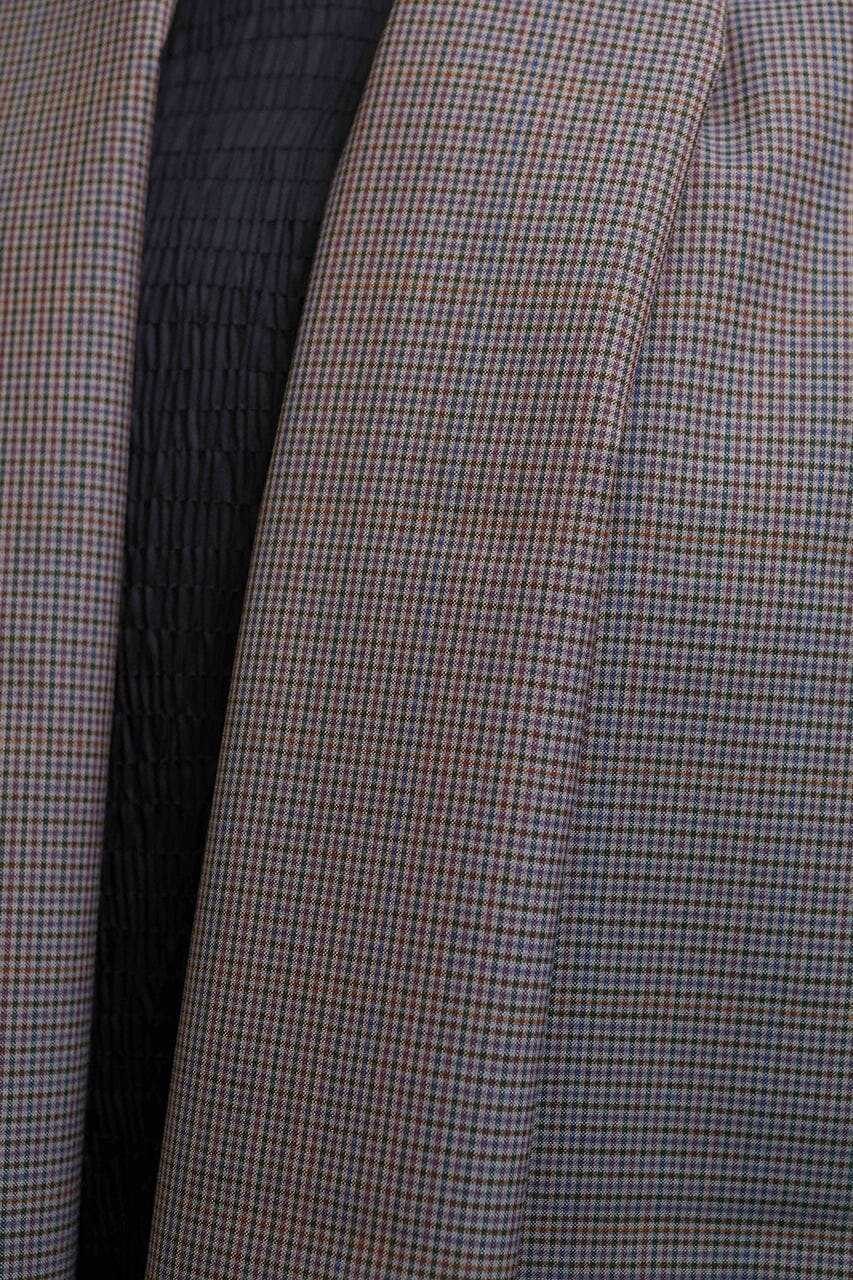 Vintage Suit Fabrics-Vintage V23262 100's Cashmere & Mink Mini Check Jackeitng -1.85m