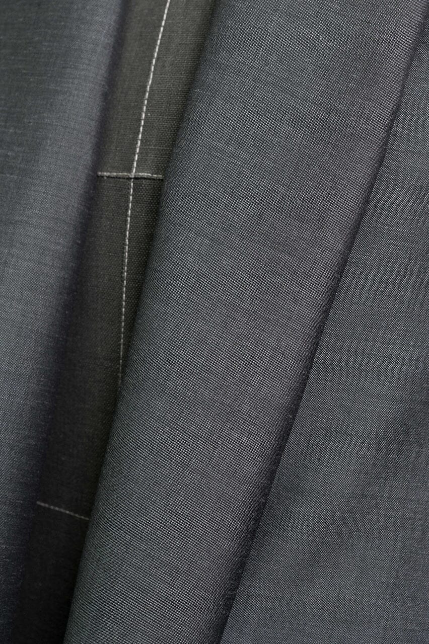 Vintage Suit Fabrics-Vintage V23299 Charcoal Plain Kid Mohair Suiting-3m