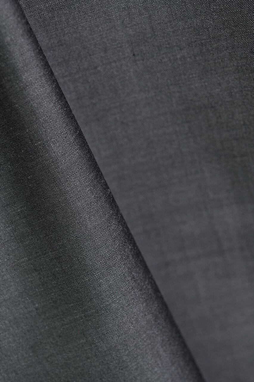 Vintage Suit Fabrics-Vintage V23299 Charcoal Plain Kid Mohair Suiting-3m