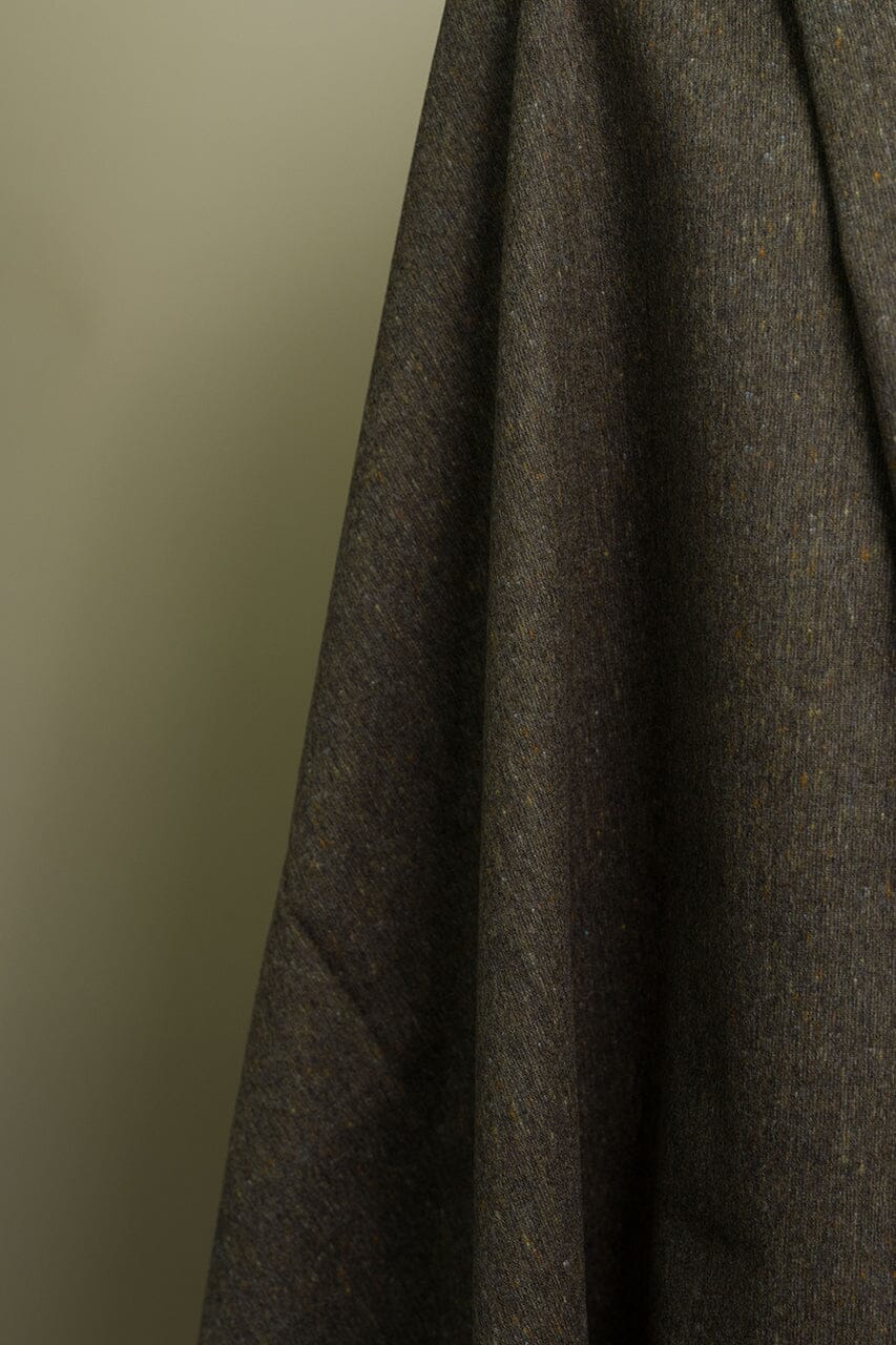 Vintage Suit Fabrics-Vintage V23303 Brown Wool Jacketing -1.9m