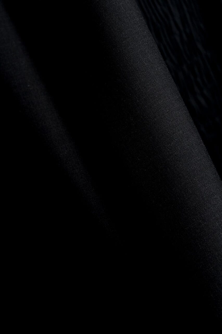 Vintage Suit Fabrics-Vintage V23517 Black Mink Cashmere Wool Suiting -3.1m